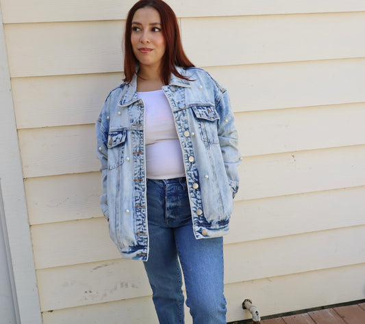 ROSALIE PEARL DENIM JACKET